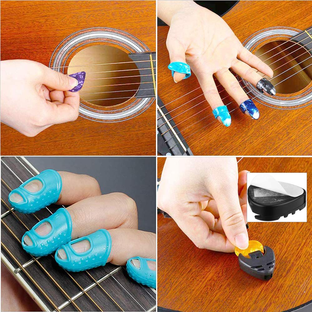 66PCS Guitar Accessories Kit, Acoustic Guitar Changing Tool, Including Acoustic Strings, Guitar Picks, Capo, String Winder&Cutter, Tuner, Guitar Dutaoes