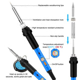 116pcs Wood Burning Kit, Professional Wood Burning Tool with Soldering, DIY Creative Tools Adjustable Temperature 220~480℃ Wood Burner Soldering Pen IVSUN