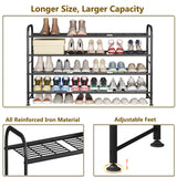 LINZINAR Shoe Rack 4 Tier Storage Organizer for Closet Entryway Metal Black LINZINAR