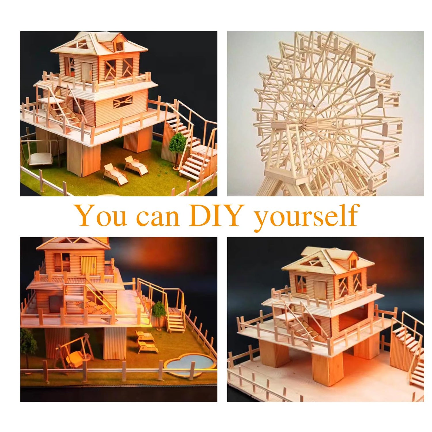 KTOJOY 70PCS Dowel Rods Wood Sticks Wooden Dowel Rods - 1/8x 12 Inch Precut Dowels for Crafting, Hardwood Dowel Rod Assortment, Cake Dowels for KTOJOY