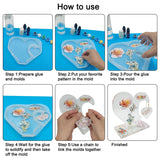 2 Set 3D Photo Frame Resin Molds, FineGood Heart Shape Silicone Molds for Resin, DIY Personalised Picture Frame Epoxy Resin Moulds Art Craft for FineGood