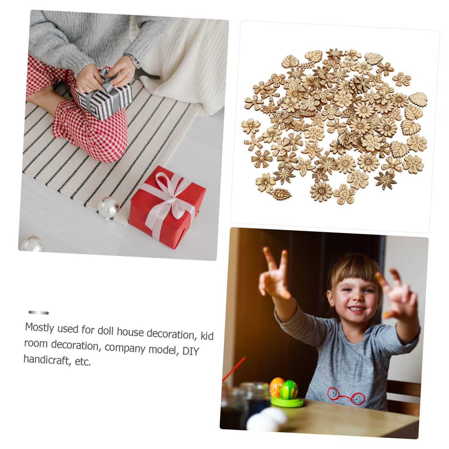 Yardenfun 300pcs Leaves Small Grass Chips Blank Bookmarks Plant Bookmark Plant Accessories Unfinished Wood Slices Wood Plant Cutouts Unpainted Wood Yardenfun