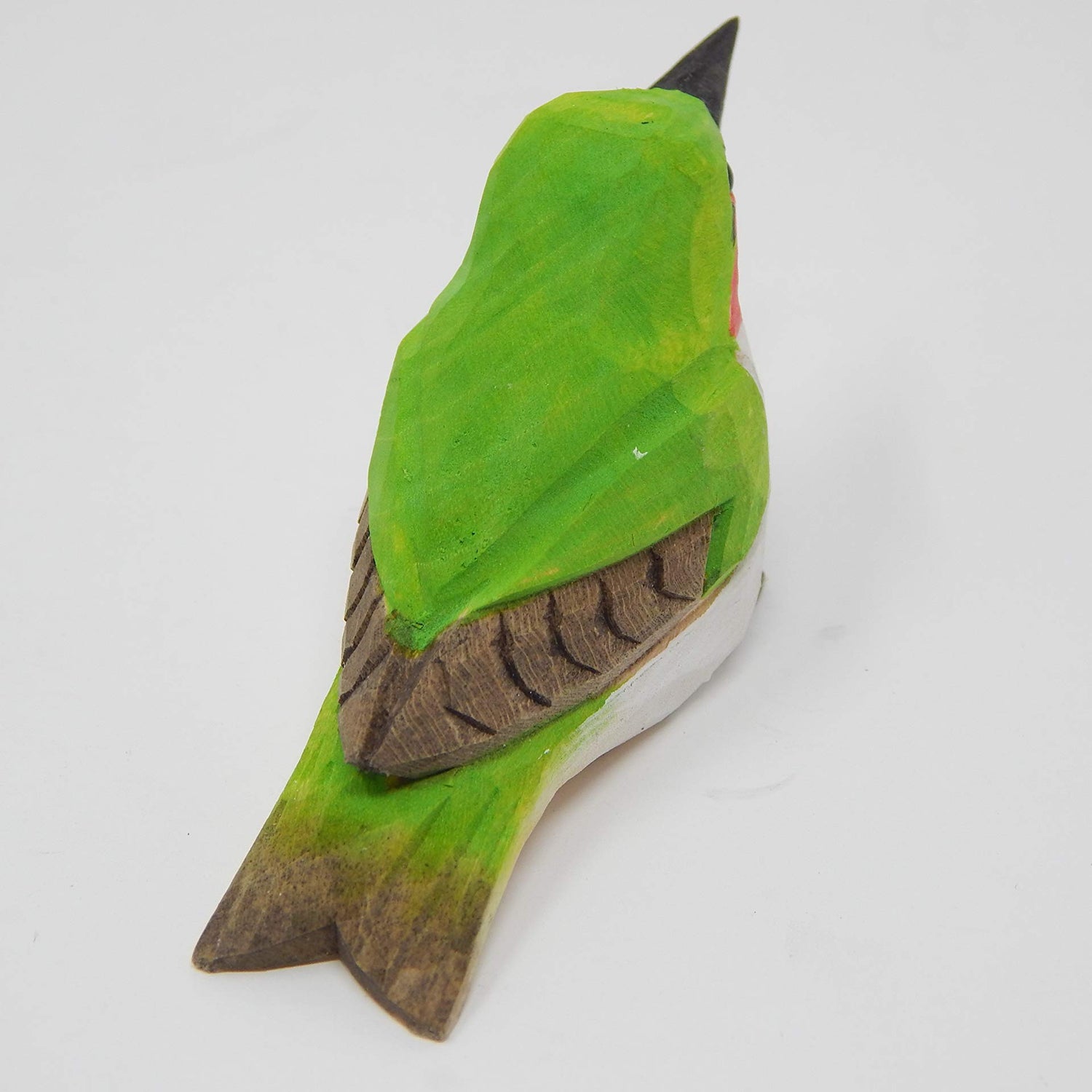 Selsela Hummingbird - Wooden Figurine Ruby-Throated Gift Decoration Handmade Bird Art Carved Small Animal Garden Statue Selsela
