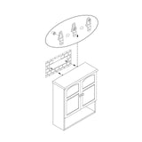 Teamson Home Martha 22.25 in. x 25 in. 2-Door Removable Wall Cabinet with Interior Adjustable Shelf for Storage Solutions in Bathrooms, Kitchens, Teamson Home
