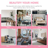 14pcs Wooden Bunny Cutouts Unfinished 3D Rabbit Stand Ornament Cutouts Craft for DIY Painting Table Decoration Halloween Christmas Birthday Gift Didiseaon