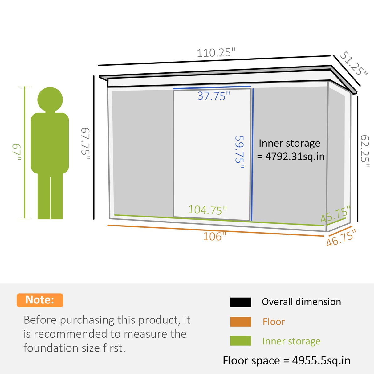 Outsunny 9' x 4' Outdoor Storage Shed, Galvanized Metal Utility Garden Tool House, 2 Vents and Lockable Door for Backyard, Bike, Patio, Garage, Lawn, Outsunny