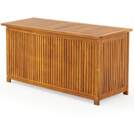 cucunu Outdoor Storage Box with 65 Gallon Capacity 24x36x24 inches - Outside Wooden Deck Box for Patio & Garden - Pool Box Cabinet cucunu