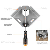 Right Angle Clamp, Housolution [4 PACK] Single Handle 90° Aluminum Alloy Corner Clamp, Clamps for Woodworking Adjustable Swing Jaw, Woodworking Tools Housolution