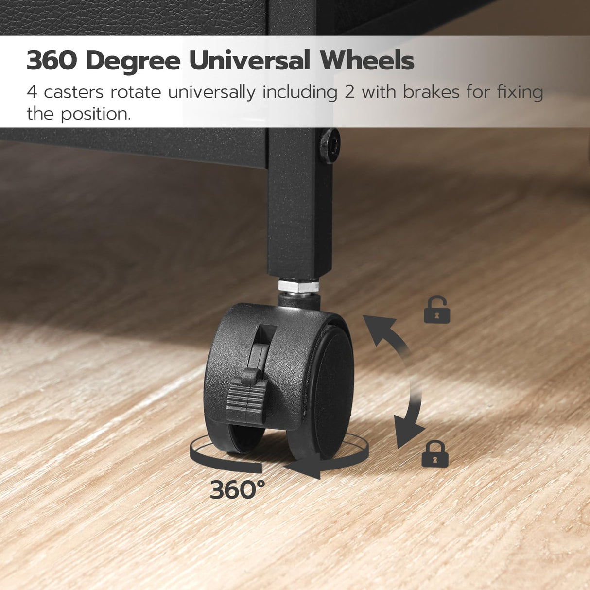 HOOBRO 2-Drawer Mobile File Cabinet, Filing Cabinet with Charging Station, Rolling Printer Stand with Open Storage Shelf, fits A4/Letter-Size for HOOBRO