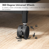 HOOBRO 2-Drawer Mobile File Cabinet, Filing Cabinet with Charging Station, Rolling Printer Stand with Open Storage Shelf, fits A4/Letter-Size for HOOBRO