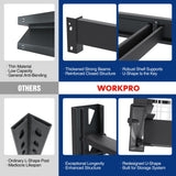 WORKPRO 68" Ultra Wide 4-Tier Metal Garage Shelving Unit, 68"W x 24"D x 65"H, 7200 LBS Capacity, Heavy Duty Storage Utility Rack, Industrial WORKPRO