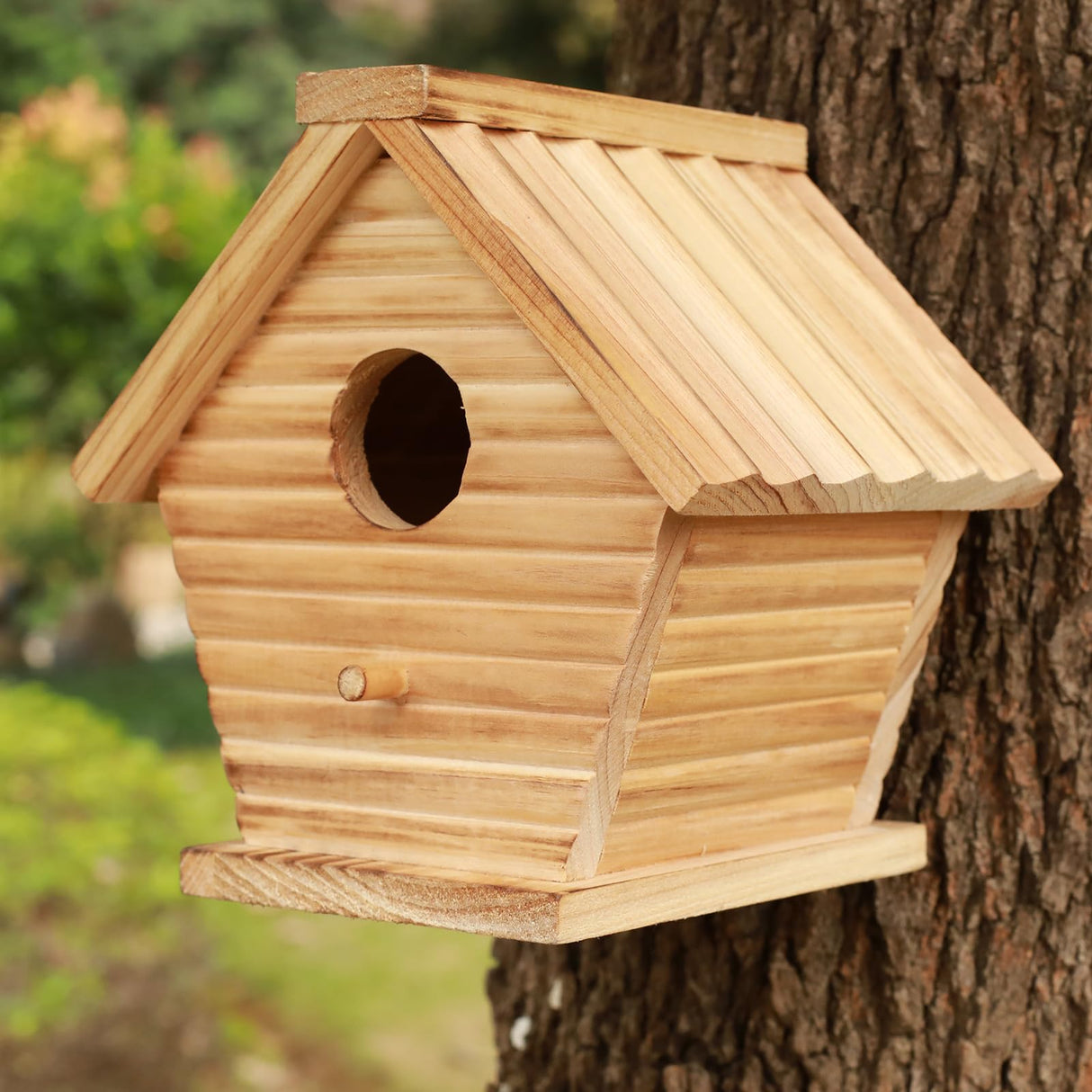 Bird House Outside Clearance,Outdoor Bird House for Bluebird Finch Cardinals,Hanging Wooden Bird Houses, Easy to Clean, Ventilation. STARSWR