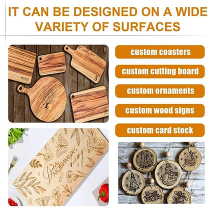 Wood Burnt Paste Arts and Crafts Wood Burning Gel for Home or Office, Sensitive Pyrography Wood Burning Marker Non-Toxic for Wood Arts, Drawing and Crafts Suitable for Artists and Beginners