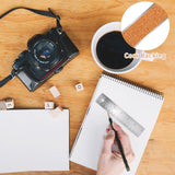 3 Pieces 6 Inch Metal Ruler Stainless Steel Rulers with Cork Backing Non Slip Straight Edge Ruler with Inch and Centimeters for School Office Drawing Mozeat Lens