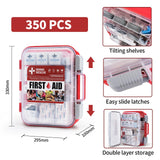 RHINO RESCUE 350 Pieces All-Purpose First Aid Kit, Home & Office Professional Medical Supplies, Ideal for Emergency, School, Car, Survival, Travel, RHINO RESCUE