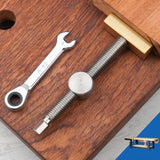 2 Pack Bench Dog Clamp 3/4 Inch Dog Hole Clamp Woodworking Adjustable Workbench Stop Stainless Steel Brass (19mm) DDWT