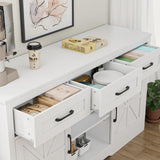 Tradare Sideboard Buffet Cabinet with Storage, Large Kitchen Buffet Cabinet with Doors and Drawers, 55” Farmhouse Entryway Console Cabinet for Tradare