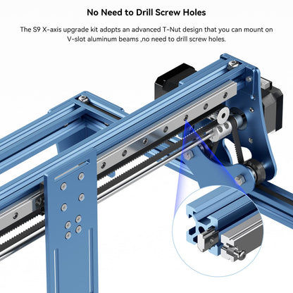 SCULPFUN S9 Laser Engraver X-axis Upgrades Kit, Industrial Grade Guide Rail for S9/S6 Pro, Improve Cutting and Engraving Accuracy, High Strength