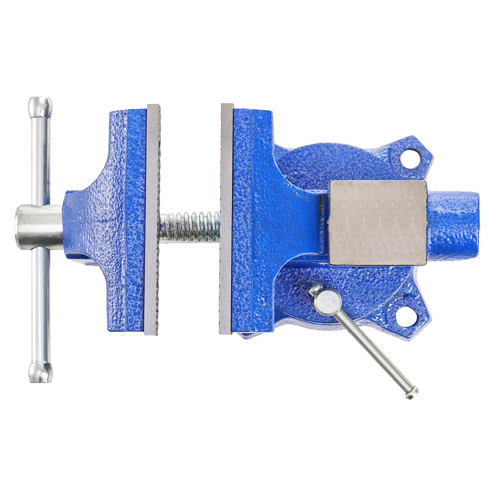 Fasmov Bench Vise, 4-1/2" Vice With 240° Swivel Base Clamp Home Vises Rotation Base, Swivel Base Bench for Workbench, Clamp-on Home Merchanic Vice - WoodArtSupply