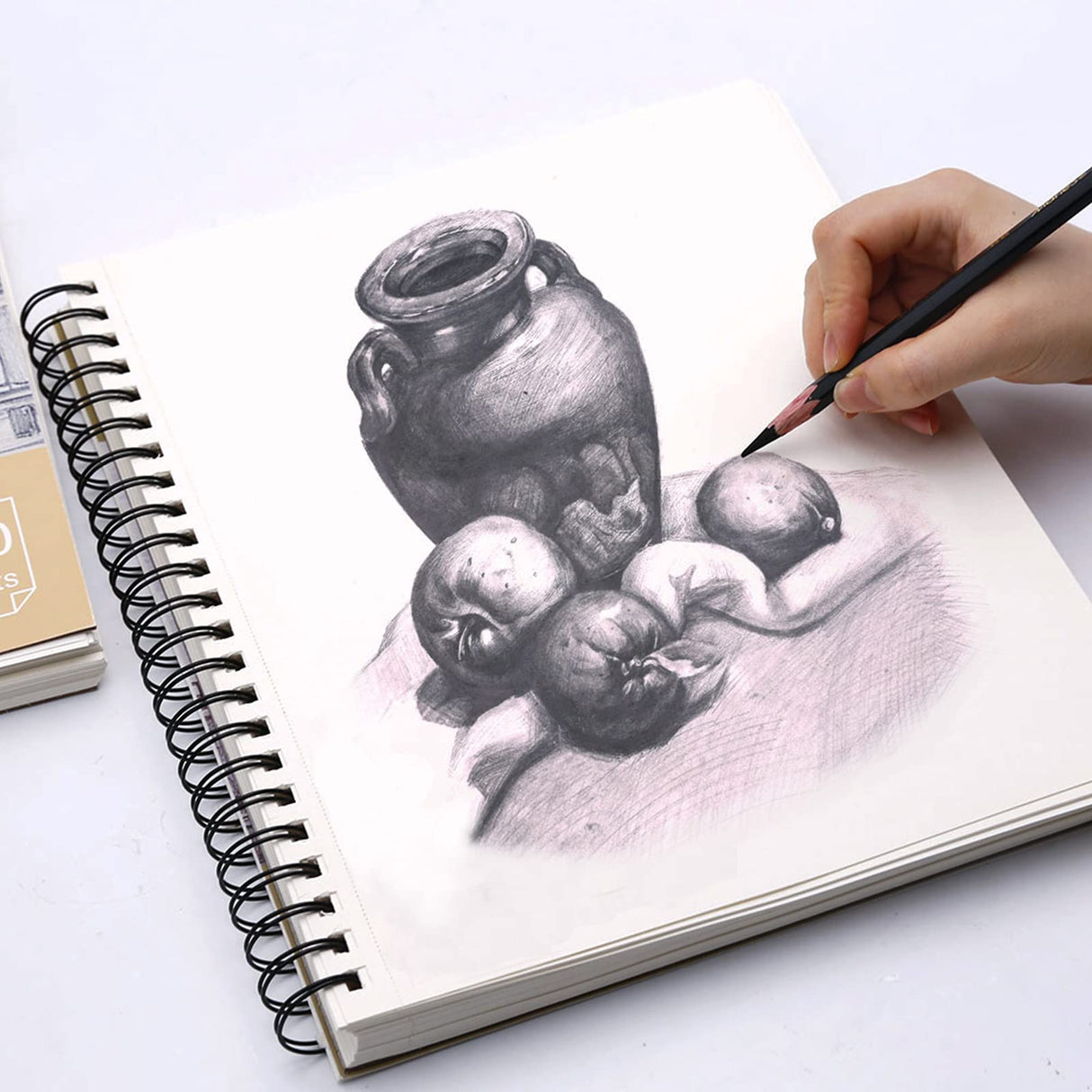 Artecho Sketch Book 9 x 12 Inch, 100 Sheets 90gsm, Pack of 2, Spiral Sketchbook, Hardcover Sketchbook, Acid Free Sketch Paper, Sketch Pad, Sketchbook Artecho