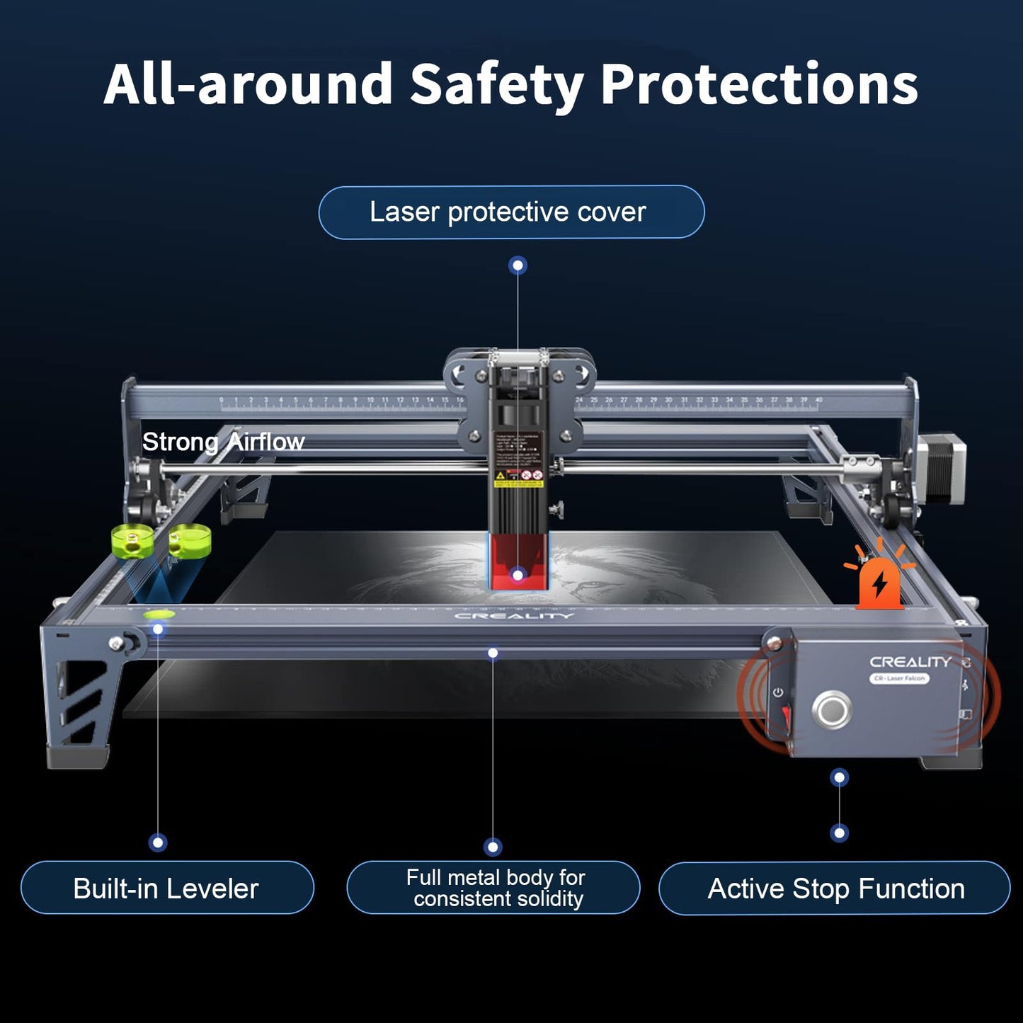 Creality Laser Engraver, 7.5W Laser Cutter Engraving Machine, High Accuracy 10000mm/min Speed DIY Laser Engraving Machine,CNC Machine and Laser - WoodArtSupply