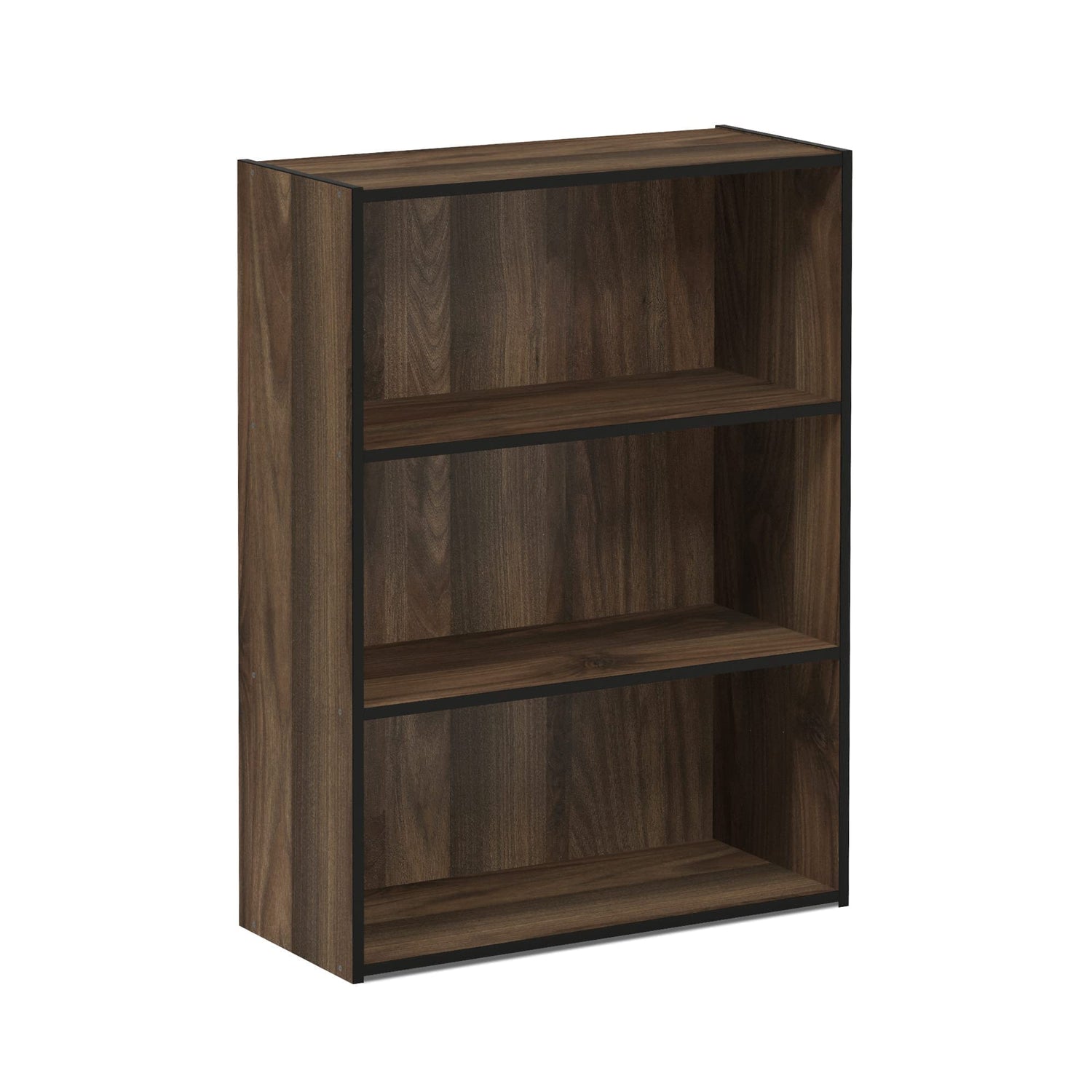 Furinno Pasir 3-Tier Open Shelf Bookcase, Columbia Walnut Furinno