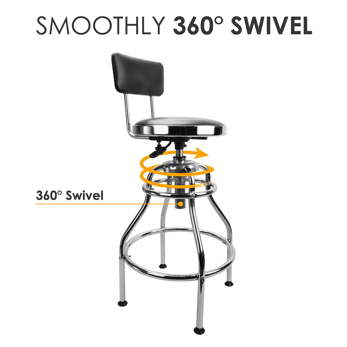 Olympia Tools 82-738 Adjustable Hydraulic Work Stool, Black Olympia Tools