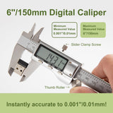 SCITOOLS All-Metal Digital Caliper 0-6"Measuring Tool, Micrometer Caliper with Auto-Off Feature, Interchangeable Between inches and millimeters for SCITOOLS