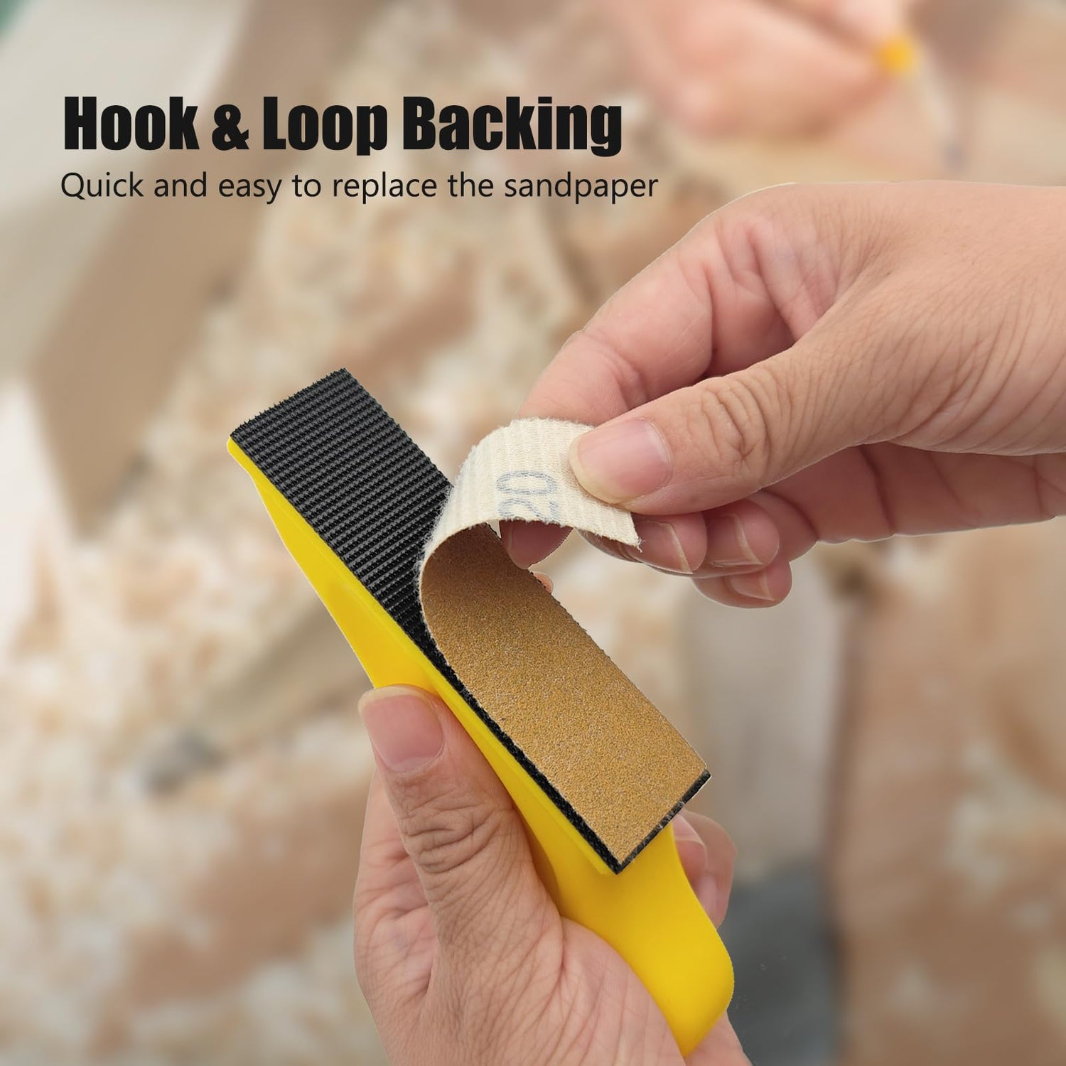 QYQRQF Hand Sander Kit, Assorted Micro Sander Sand Paper 150 240 320 400 600 Grits Hoop and Loop Sandpaper with 2pcs Detail Sanders for DIY Crafts QYQRQF