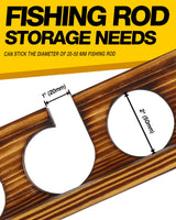 Ghosthorn Holds Up to 12 Rods Fishing Pole Rod Racks Wall or Ceiling Mounted Fishing Pole Rod Holders for Garage Storage Organizer Fishing Gear Ghosthorn