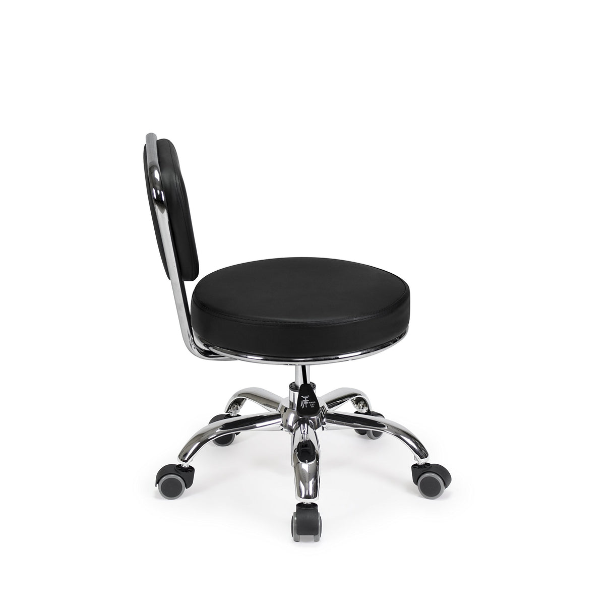 MAYAKOBA Dayton Garage Rolling Seat (Black) Pneumatic, Short Stool with Adjustable Height 13"-15", Perfect for Garage Mechanic, Home Gardening, MAYAKOBA