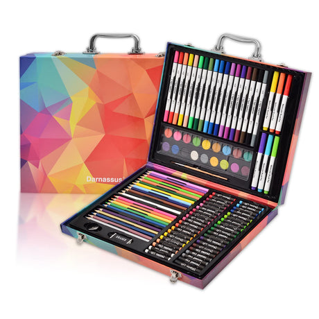Darnassus 132-Piece Art Set, Deluxe Professional Color Set, Art Kit for Kids and Adult, With Compact Portable Case Darnassus