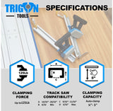 Quick Release Track Saw Clamp, Clamps for Circular Saw Guide Rail Clamp, Track Clamps for - Plunge Saw, Track Saw Guide, Track Saw Accessories, T Trigon-Tools