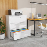 BYNSOE Lateral File Cabinet 3 Drawer,Metal Storage File Cabinet with Lock,Steel Lateral File Cabinet for Legal/Letter A4 Size,Wide File Cabinet for BYNSOE
