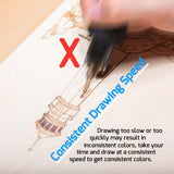 WEP 939D-II 2-IN-1 Wood Burning Kit 86-IN-1 with 51 Solid Points and 20 Wire Nibs Wood Burner with 2 Letter Number Stencils, 2 Unfinished Wood, 1 Pen WEP