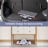 Giantex Aluminum Platform Non-Slip Folding Work Bench Drywall Stool Ladder 330lbs Capacity Giantex