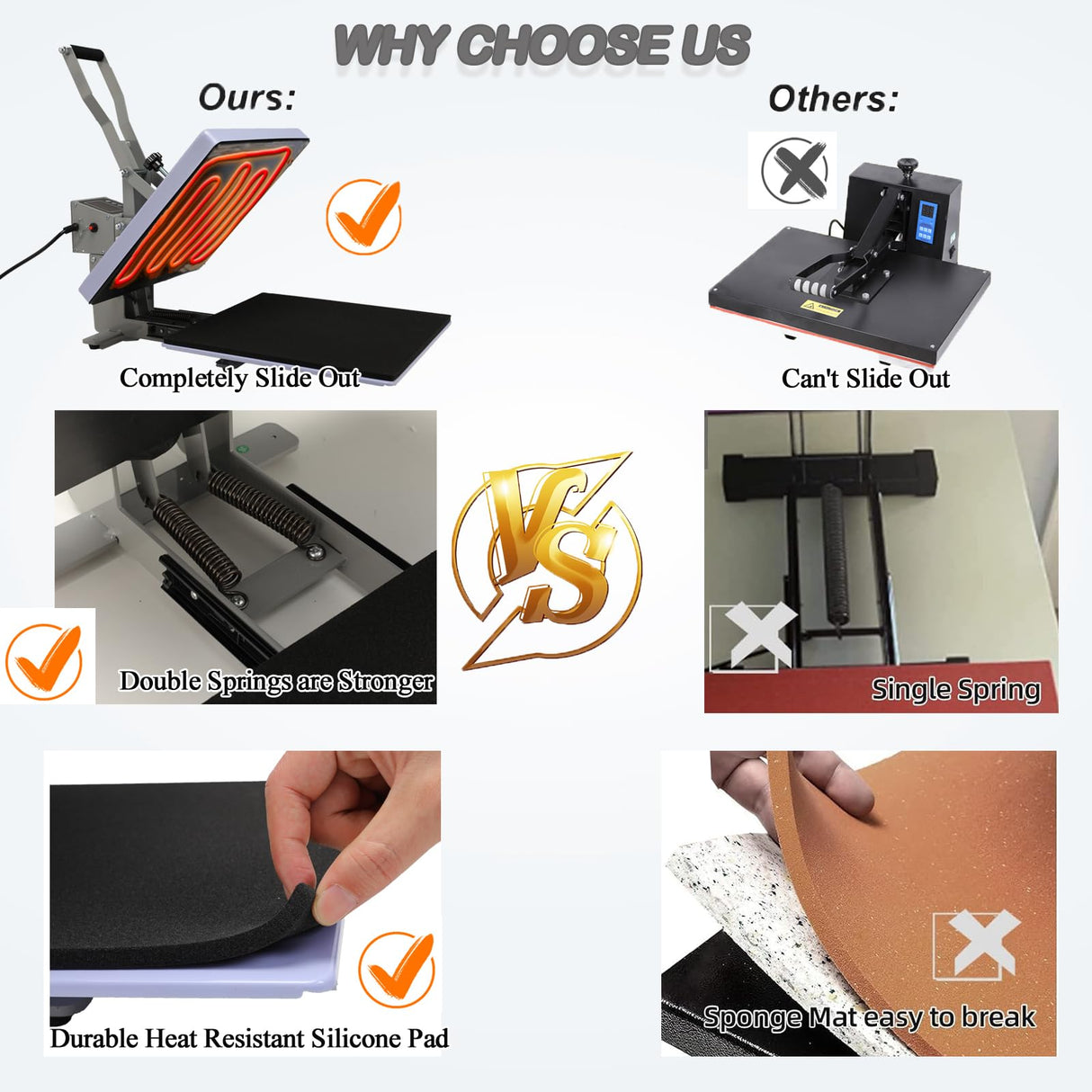 AKEYDIY 15x15 Heat Press Machine,Clamshell Heat Press Digital Heat Transfer Sublimation Printer Press Industrial-Quality Power Heat Press for T AKEYDIY