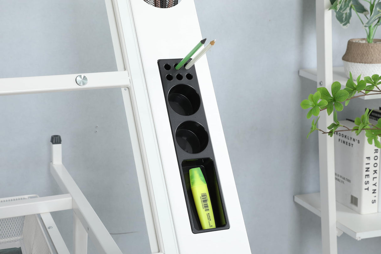 KAAYEE Premium Drawing Draft Table - Height Adjustable Draft Drawing Desk,Up to 72°Tiltable Glass top w/Stool and Drawers for Reading, Writing Art KAAYEE