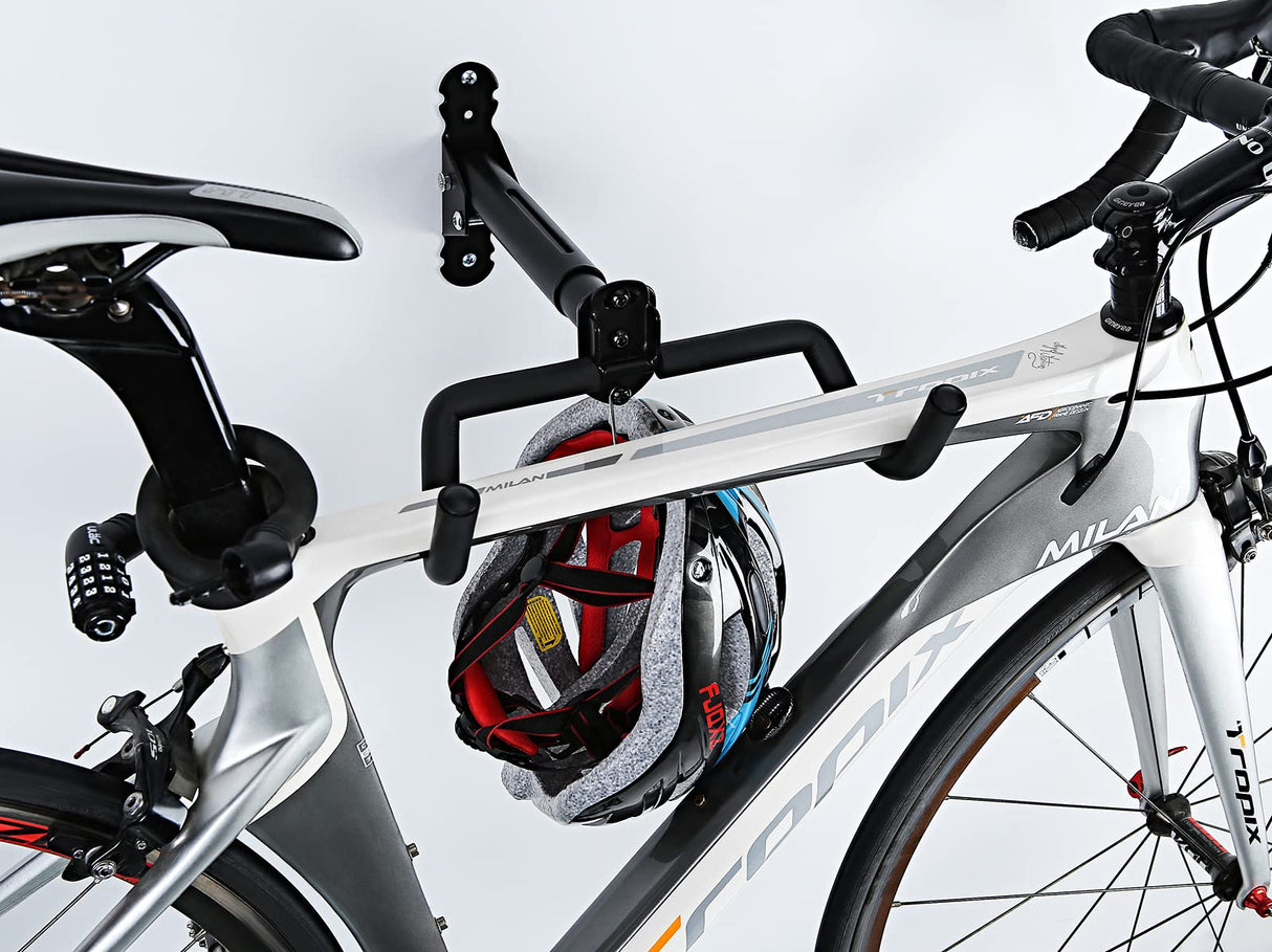Gootus Bike Wall Mount Hanger - Horizontal Bicycle Indoor Storage Rack | Cycling Wall Mounted Holder Hook - Hang Your Road, Mountain or Hybrid Bikes Gootus