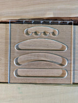 Cutting Board Handle 4 in 1 Router Template. 1/4" Thick 7.2 x 7.2 Precision machined plexiglass Fastfish