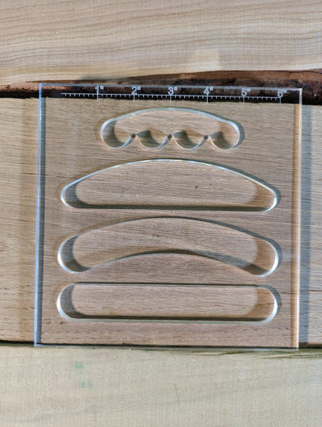 Cutting Board Handle 4 in 1 Router Template. 1/4" Thick 7.2 x 7.2 Precision machined plexiglass Fastfish