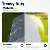 Quictent 12'x20' Carport with Roll-up Ventilated Windows, Heavy Duty Car Port Anti-Snow Car Canopy Carport Canopy Portable Garage Shelter Boat Quictent