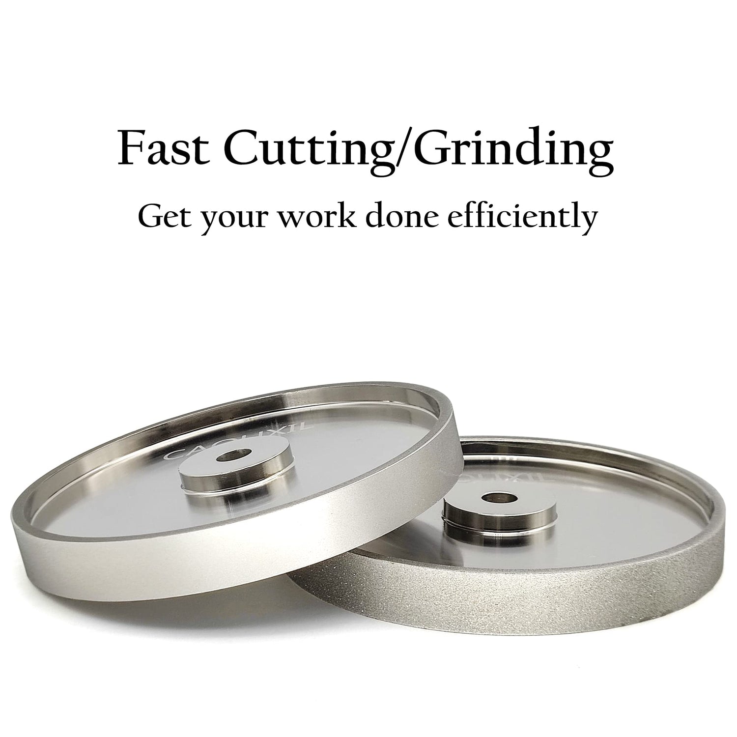 CAQUXIL CBN Grinding Wheel 8 inch, 1" Wide, 5/8" Arbor, Sharpening High Speed Steel Tools Woodturning Tools, for Bench Grinders, 320 Grit CAQUXIL