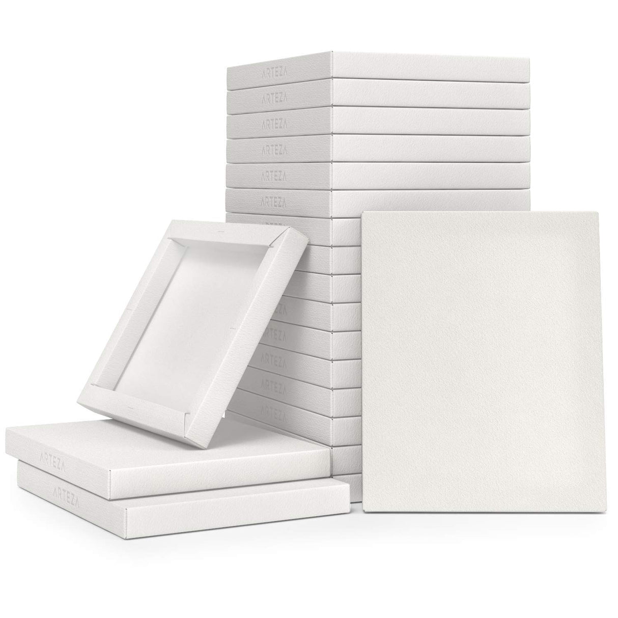 ARTEZA Watercolor Art Paper Foldable Canvas Pad, 7x8.6 Inches, 20 Sheets, DIY Frame, Acid-Free Heavyweight Paper Pad, 140lb/300 GSM, Art Supplies for ARTEZA