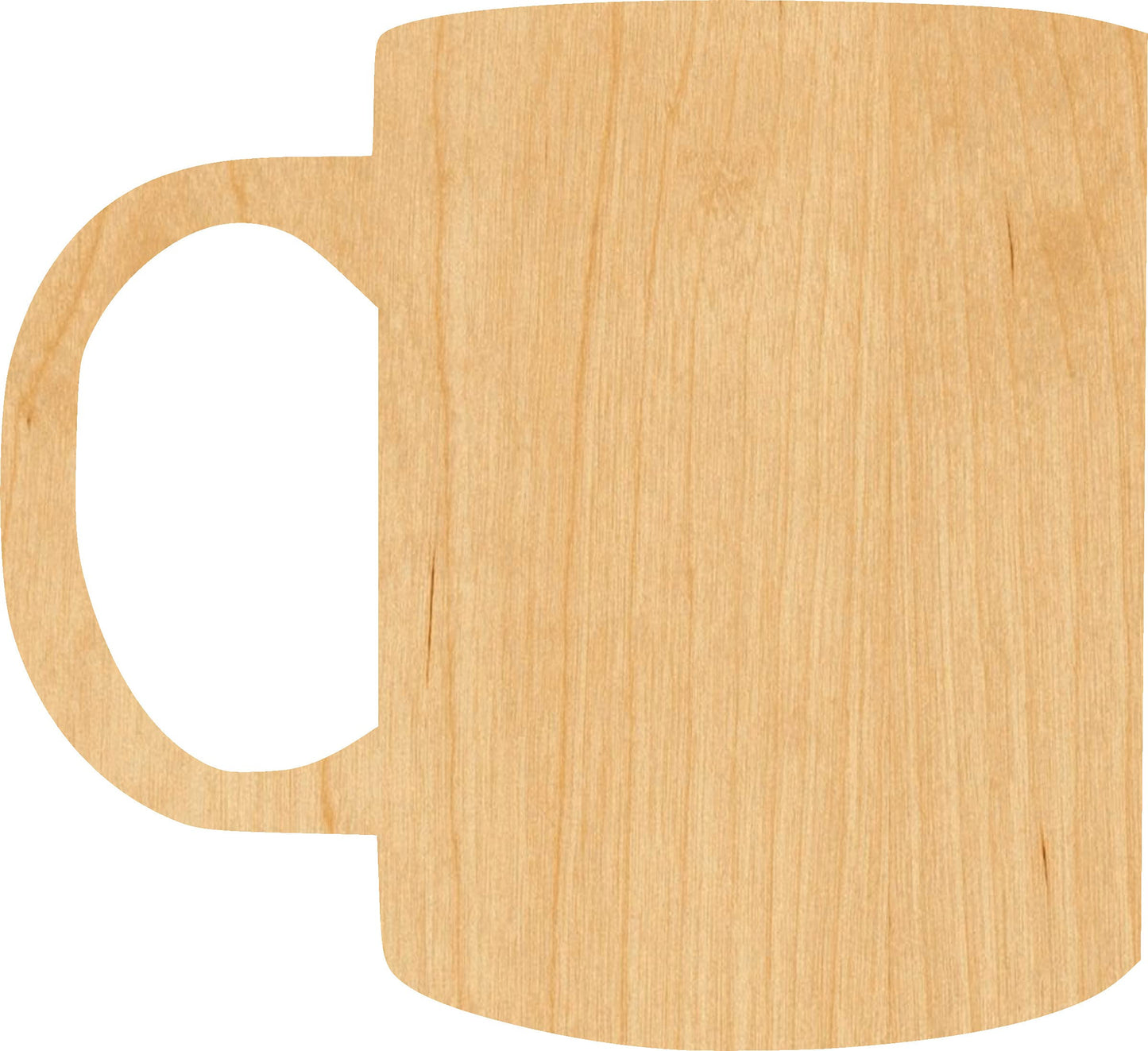 Coffee Mug Laser Cut Out Wood Shape Craft Supply - 2"