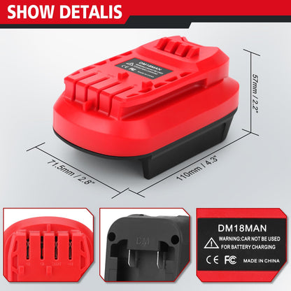 LIVOWALNY Battery Adapter 20v for Craftsman V20 Cordless Tools Blower, Drill to Works for DeWalt 20V MAX Lithium Batteries, to Works for Milwaukee - WoodArtSupply