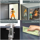 Topjia 2 Doors Curio Display Cabinet for Collectibles,Wood Curio Cabinets with Clear Acrylic Doors,5 Tier Bookcase Display Shelf,Floor Standing Topjia