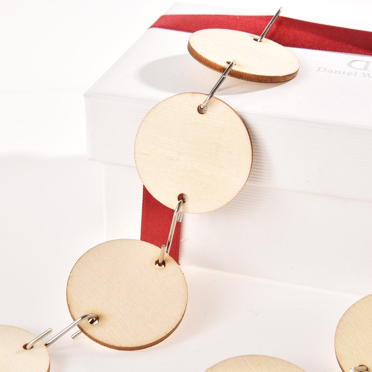 Christmas Wooden Tags with 2 Holes Round Wood Discs and S Hooks Connectors for Christmas, Birthday Boards, Chore Boards and Crafts