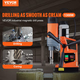 VEVOR Mag Drill Press, 1.6" Boring Diameter, 2922lbf Power Magnetic Drill with Twist Drill Chuck, 11Pcs Drill Bits, Magnetic Drill Press for Metal VEVOR