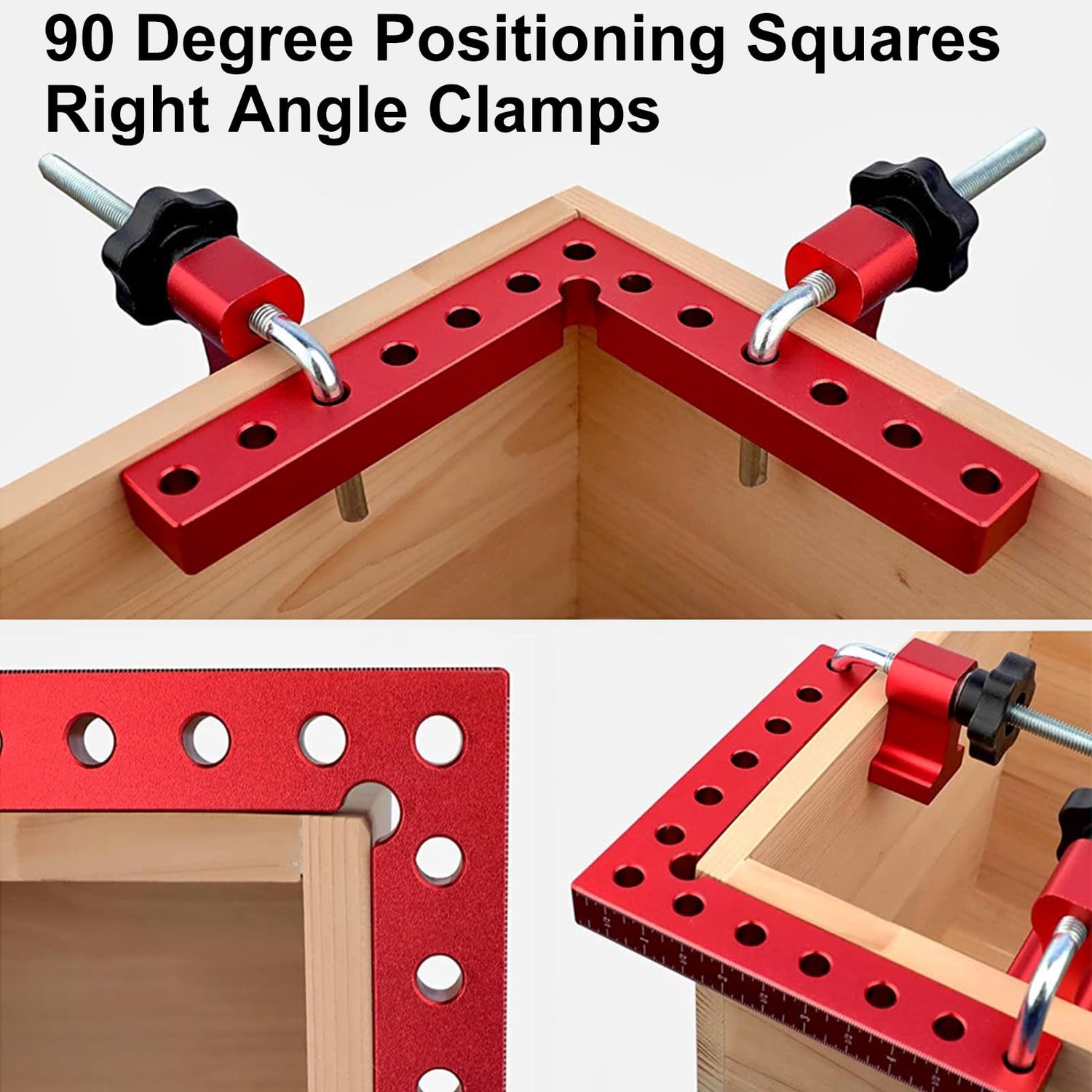 Utoolmart 90 Degree Positioning Squares Right Angle Clamps, Corner Clamps for Woodworking 5.5"x 5.5"(14 x 14cm), Aluminum Alloy Carpenter Clamping Utoolmart